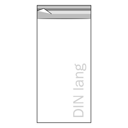 Buste con patella di chiusura, plastica PLA ecologica 115 x 220 mm - DIN lang