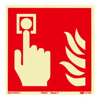 Cartello Fotoluminescente "Spingere Per Aprire" 450x75 Mm, Adesivo In Vinile Per Sicurezza Antincendio, Glow In The Dark