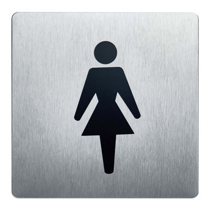 Cartello informativo, acciaio inox, 90 x 90 mm null