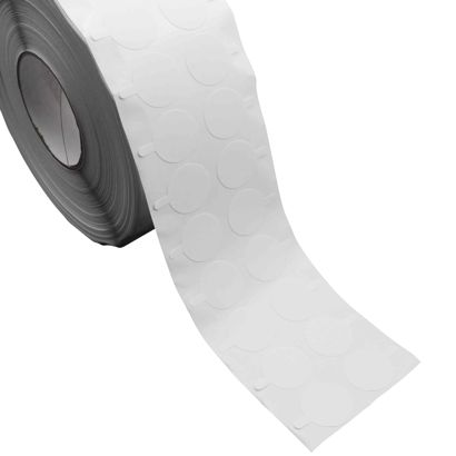 Bollini biadesivi, ø = 50 mm, forte/forte (rotolo con 2 500 unità) 50 mm | 2.500 STK