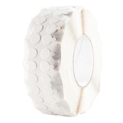 Bollini biadesivi, acrilato puro, 0,5 mm di spessore, forte/forte 15 mm | 3000 pz