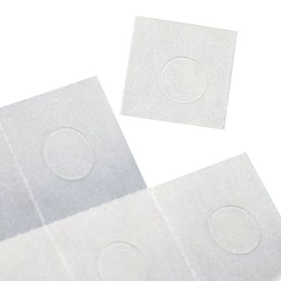 Punti colla di silicone su foglio null