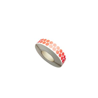 Bollini adesivi in tessuto, rosso 15 mm | 5.000 STK