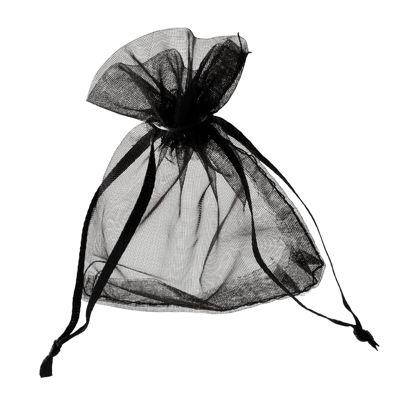 Sacchetti di organza con chiusura a nastro in raso null | 75 x 100 mm