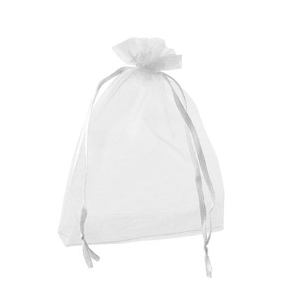 Sacchetti di organza con chiusura a nastro in raso null | 100 x 150 mm