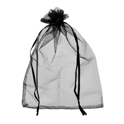 Sacchetti di organza con chiusura a nastro in raso null | 100 x 150 mm