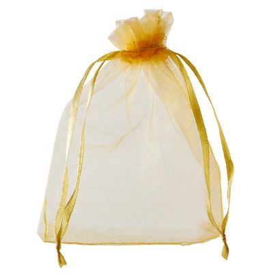Sacchetti di organza con chiusura a nastro in raso null | 100 x 150 mm