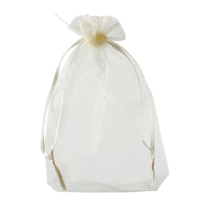 Sacchetti di organza con chiusura a nastro in raso null | 100 x 150 mm