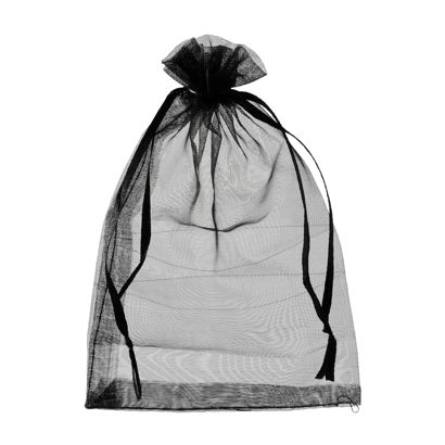 Sacchetti di organza con chiusura a nastro in raso null | 150 x 200 mm
