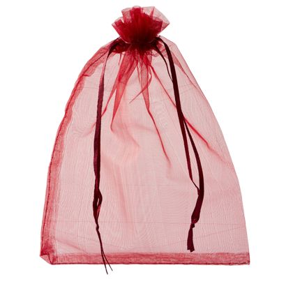 Sacchetti di organza con chiusura a nastro in raso null | 150 x 200 mm