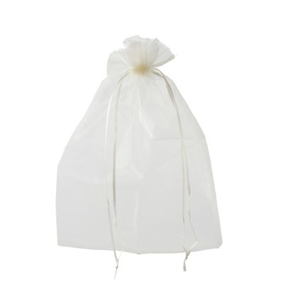 Sacchetti di organza con chiusura a nastro in raso null | 150 x 200 mm