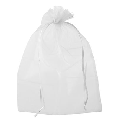 Sacchetti di organza con chiusura a nastro in raso null | 200 x 300 mm