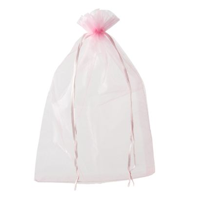 Sacchetti di organza con chiusura a nastro in raso null | 200 x 300 mm