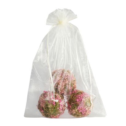 Sacchetti di organza con chiusura a nastro in raso null | 200 x 300 mm