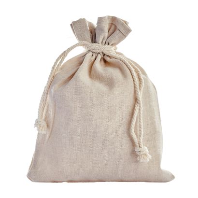 Sacchetti aspetto lino, lato stretto aperto, colore naturale, confezione da 5 unità, 180 x 240 mm