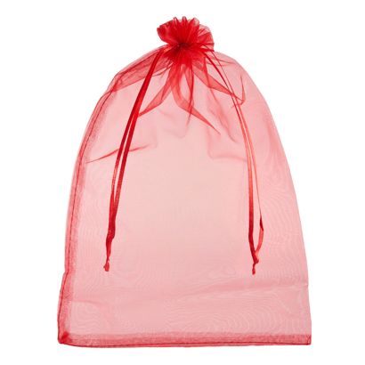 Sacchetti di organza con chiusura a nastro in raso null | 200 x 300 mm