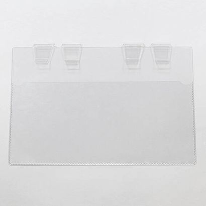 Tasche di contrassegno per contenitori in filo metallico, con 3 ganci A4