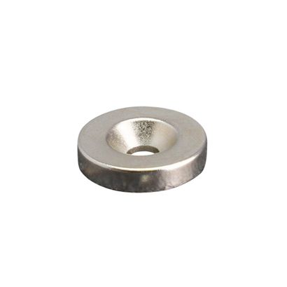 Disco magnetico al neodimio con foro svasato da avvitare 