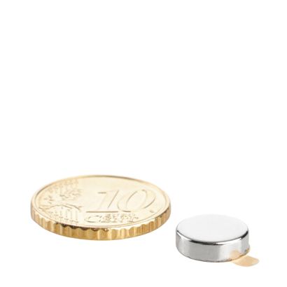 Disco magnetico al neodimio, autoadesivo null | 10 mm x 3 mm | null