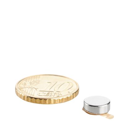 Disco magnetico al neodimio, autoadesivo null | 10 mm x 3,5 mm | null
