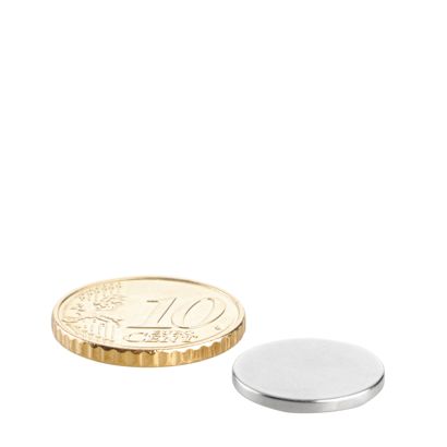 Disco magnetico al neodimio, autoadesivo null | 15 mm x 1,5 mm | null