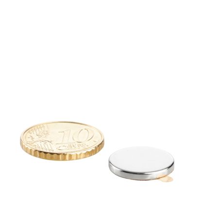 Disco magnetico al neodimio, autoadesivo null | 15 mm x 2 mm | null