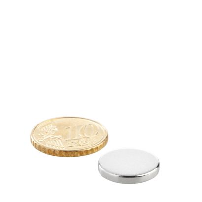 Disco magnetico al neodimio 15 mm x 2,5 mm | N35, assiale (parallelo all'altezza)