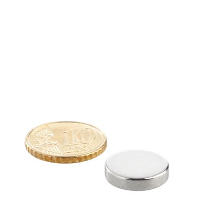 Disco magnetico al neodimio 15 mm x 3,5 mm | N35, assiale (parallelo all'altezza)