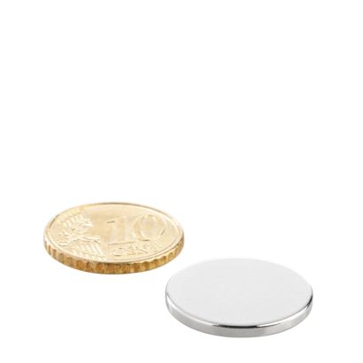 Disco magnetico al neodimio 20 mm x 2 mm | N35, assiale (parallelo all'altezza)