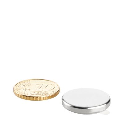 Disco magnetico al neodimio, autoadesivo null | 20 mm x 3 mm | null