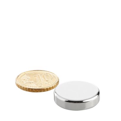 Disco magnetico al neodimio 20 mm x 5 mm | N42, assiale (parallelo all'altezza)