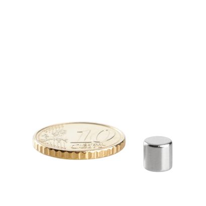 Disco magnetico al neodimio 6 mm x 6 mm | N48, assiale (parallelo all'altezza)