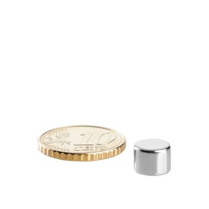 Disco magnetico al neodimio 8 mm x 6 mm | N52, assiale (parallelo all'altezza)