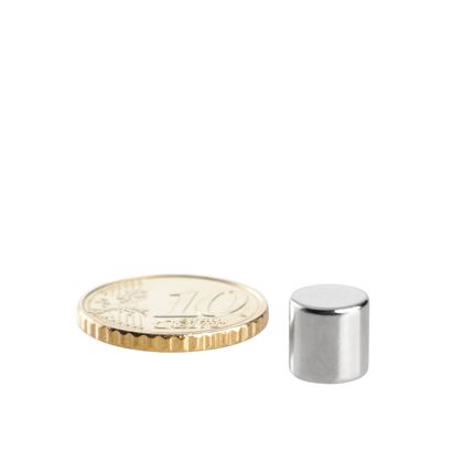 Disco magnetico al neodimio 8 mm x 8 mm | N45, assiale (parallelo all'altezza)