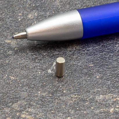 Cilindro magnetico al neodimio, nichelato 3 mm | 6 mm