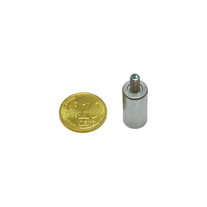 Magneti cilindrici con base con filettatura, in AlNiCo 10 mm