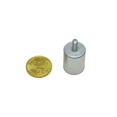 Magneti cilindrici con base con filettatura, in AlNiCo 16 mm