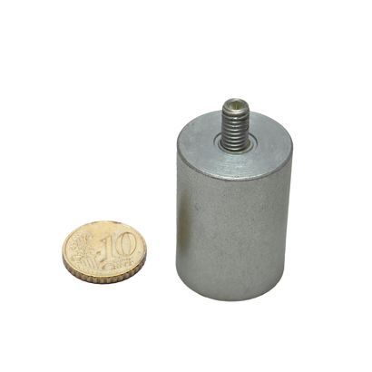 Magneti cilindrici con base con filettatura, in AlNiCo 25 mm