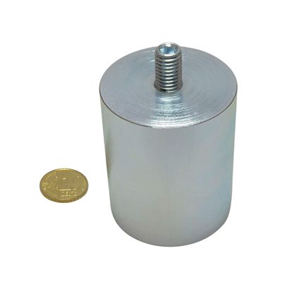 Magneti cilindrici con base con filettatura, in AlNiCo 50 mm