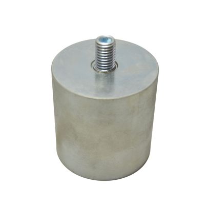 Magneti cilindrici con base con filettatura, in AlNiCo 63 mm