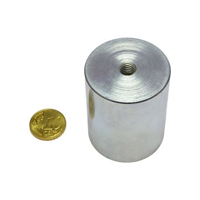 Magneti cilindrici con base con filettatura interna 40 mm | null