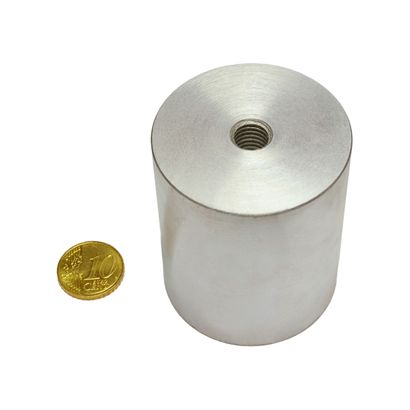 Magneti cilindrici con base con filettatura interna 50 mm | null