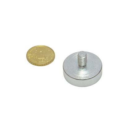 Magneti al neodimio con base con filettatura 25 mm | M6x10 mm