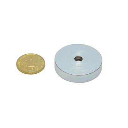 Magneti in SmCo con base con foro svasato 32 mm