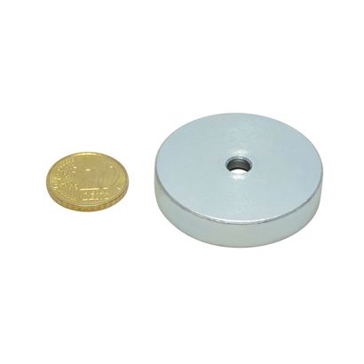 Magneti in SmCo con base con foro svasato 40 mm