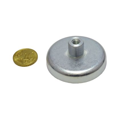 Magneti in ferrite con base con boccola filettata 47 mm | 20,5 mm | null