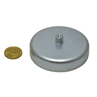 Magneti in ferrite con base con boccola filettata 63 mm | 22 mm | null