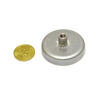 Magneti in ferrite con base con boccola filettata 40 mm | 16,5 mm | null