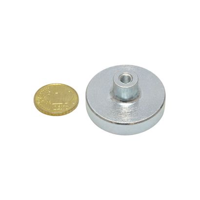 Magneti in ferrite con base, per incollaggio 36 mm