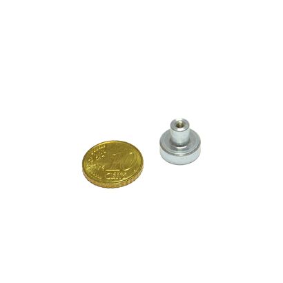 Magneti in SmCo con base con boccola filettata 13 mm